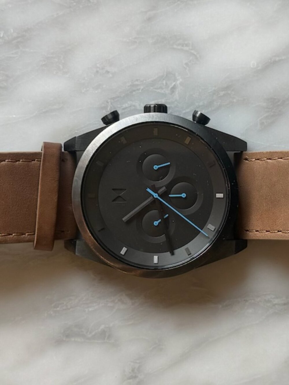 MVMT Element Chrono Leather Watch